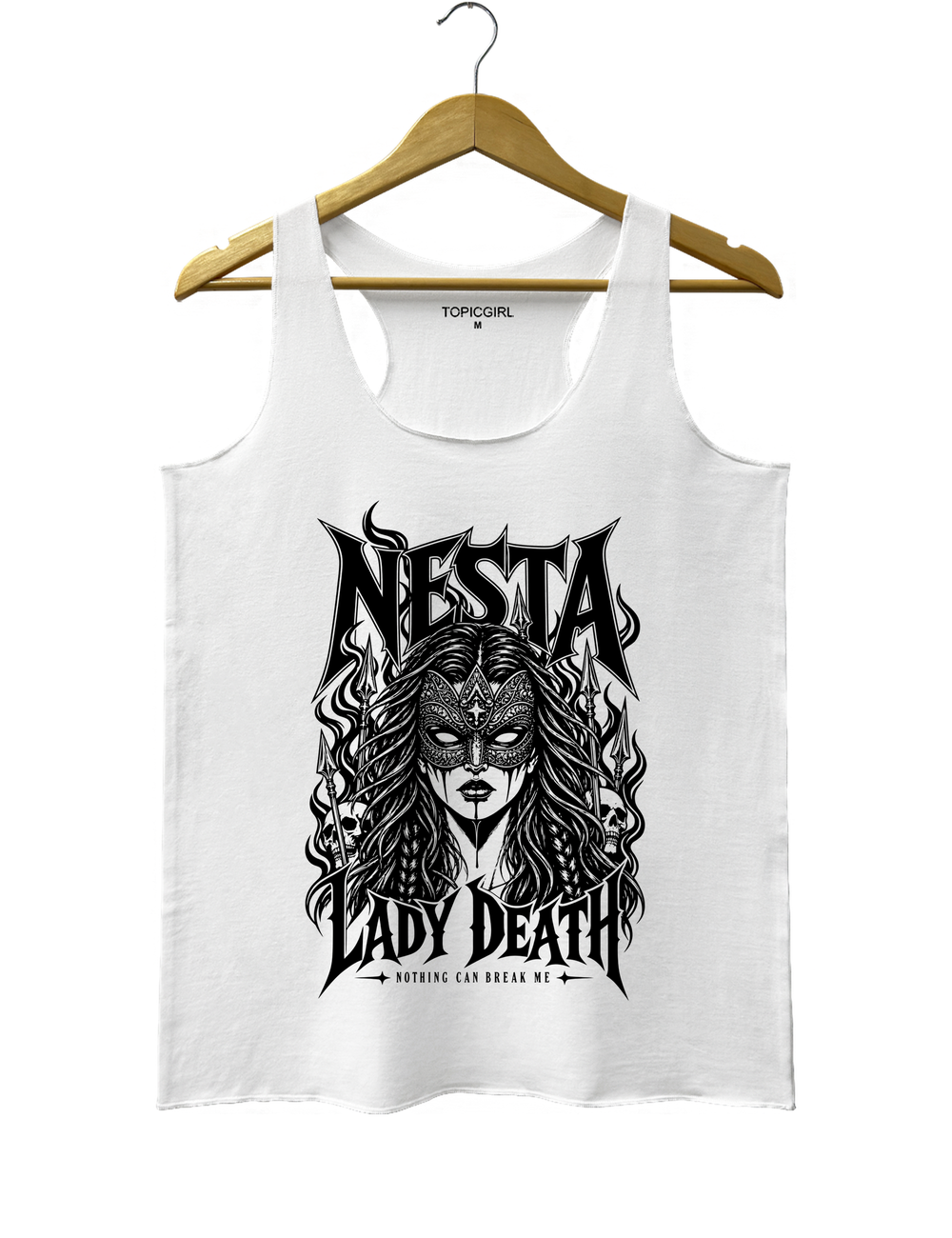 Nesta Archeron Valkyrie Acotar Tank Top - White