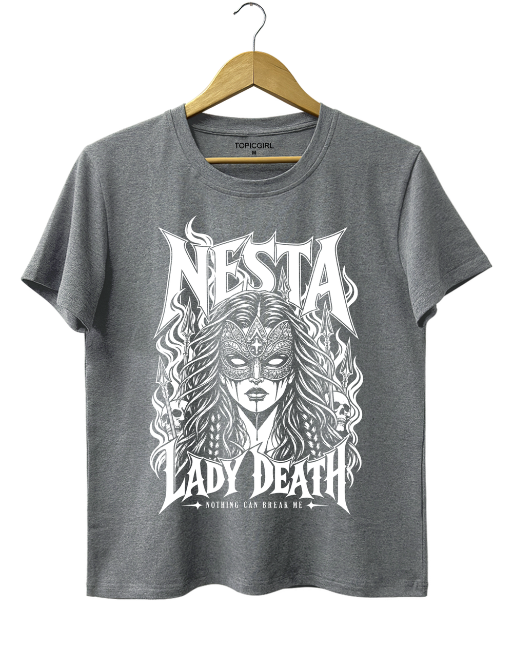 Nesta Archeron Valkyrie Acotar Tee - Gray