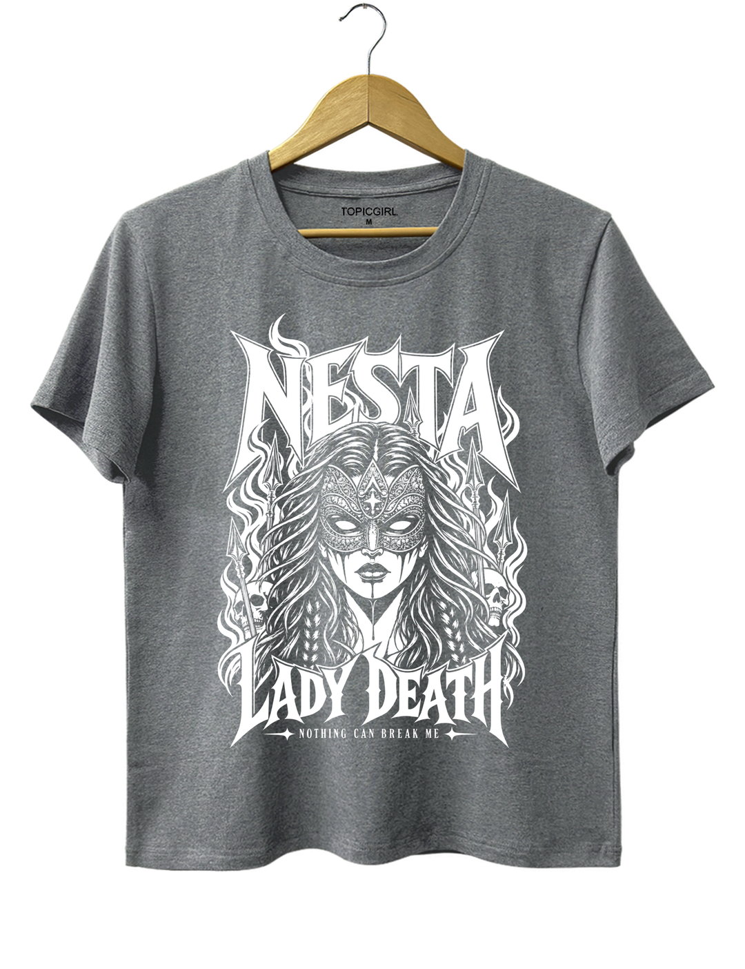 Nesta Archeron Valkyrie Acotar Tee - Gray