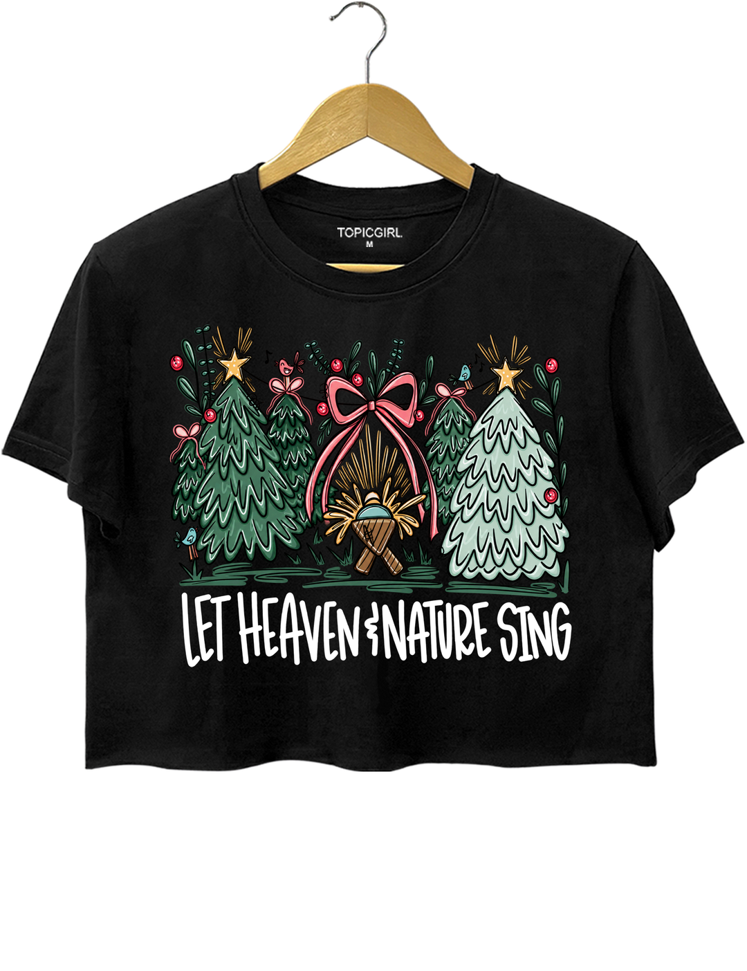 Let Heaven And Nature Sing Crop Top - Black