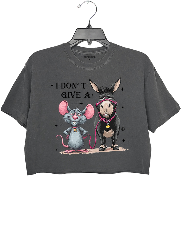 I Don't Give A Rat's Ass Crop Top