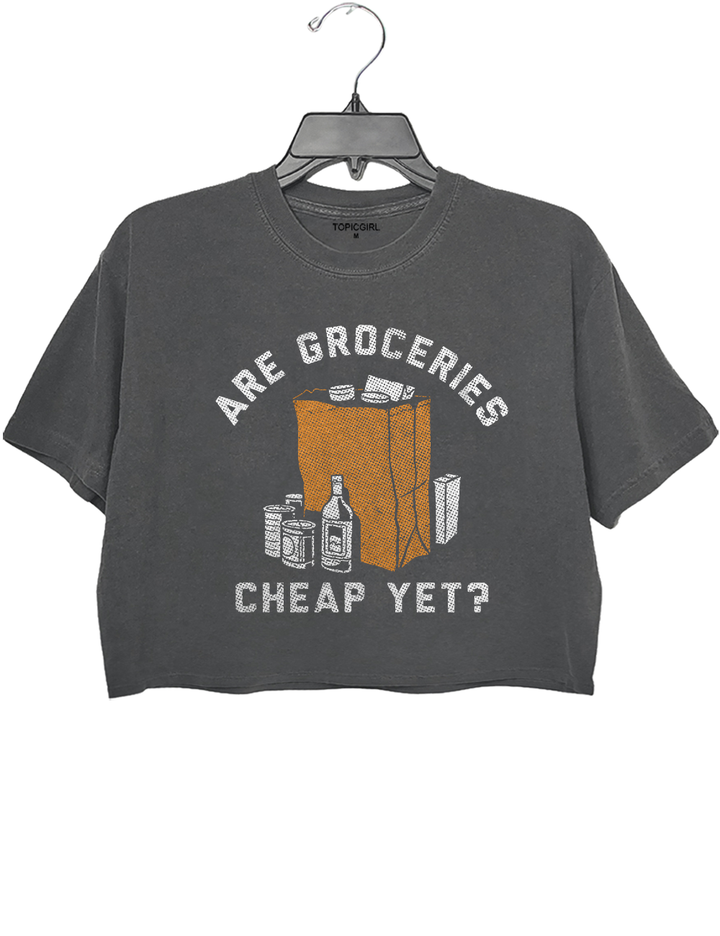 Are Groceries Cheap Yet Crop Top