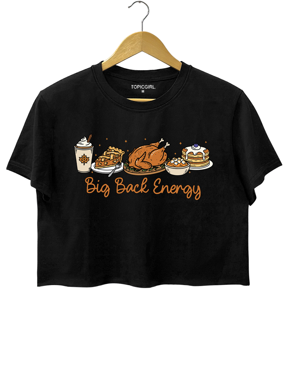 Thanksgiving Big Back Energy Crop Top