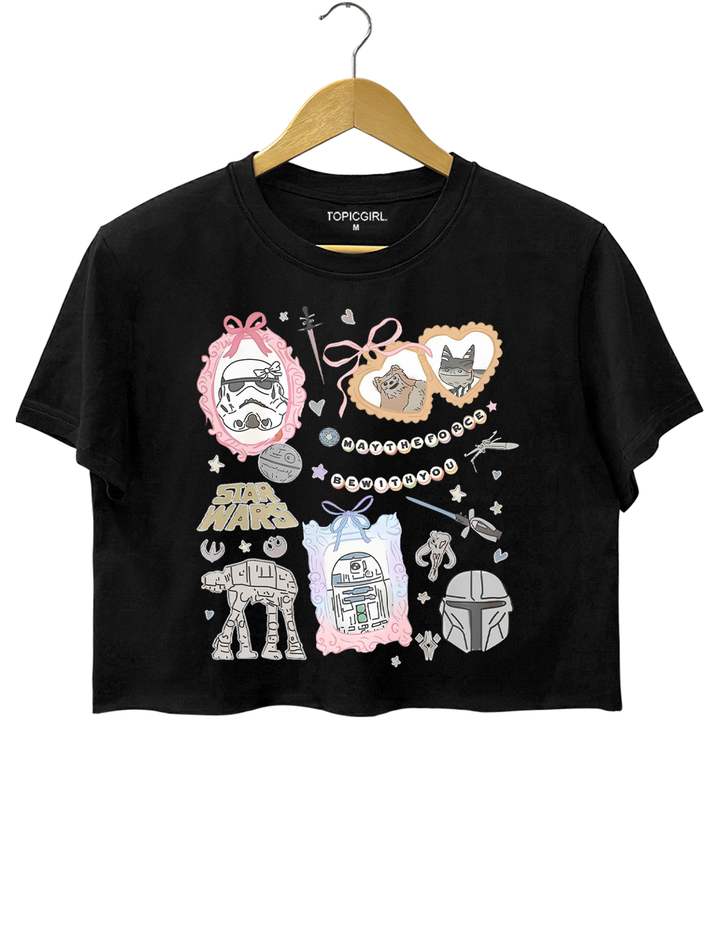 Star Wars Bow Aesthetic R2D2 ATAT Ewok Crop Top