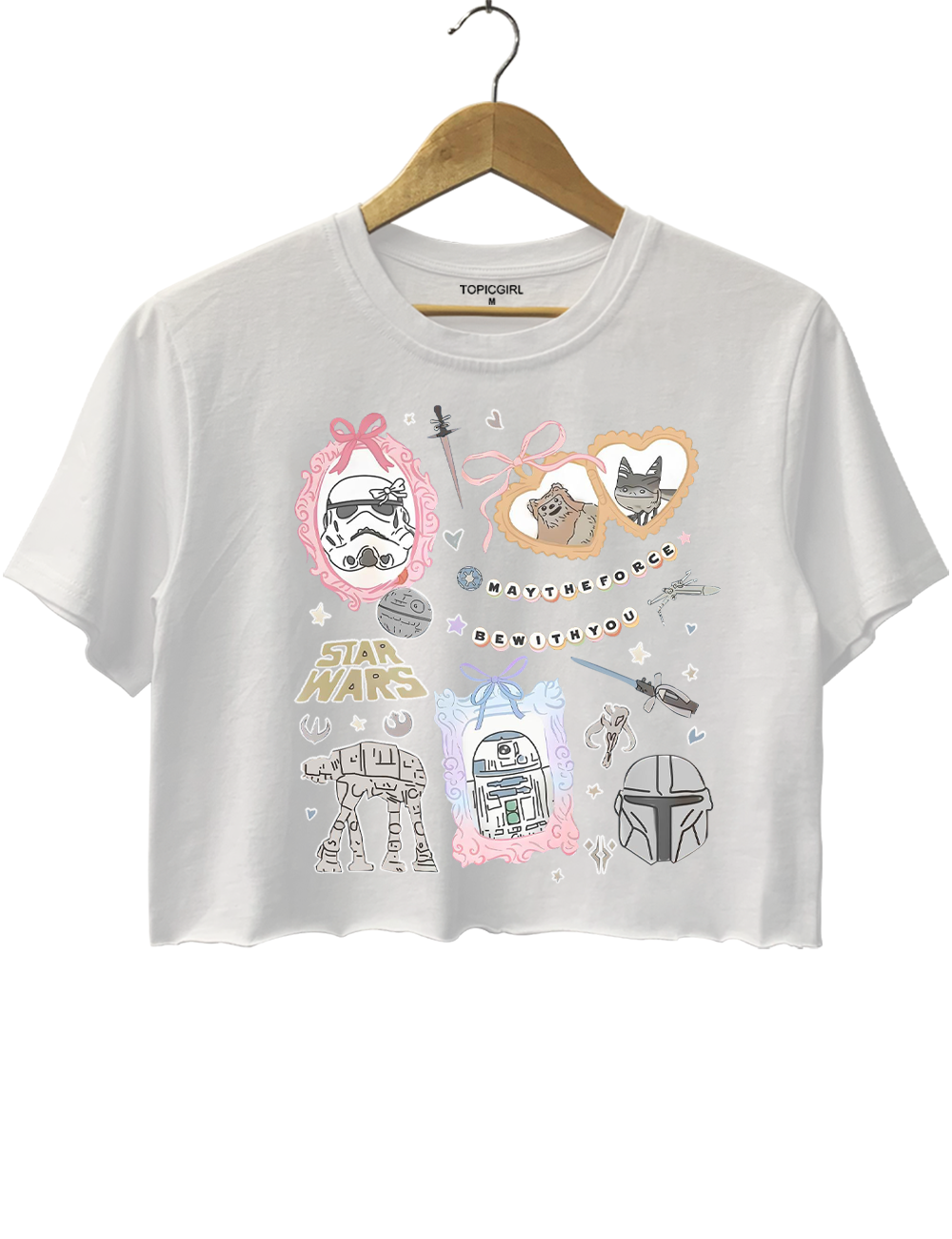 Star Wars Bow Aesthetic R2D2 ATAT Ewok Crop Top