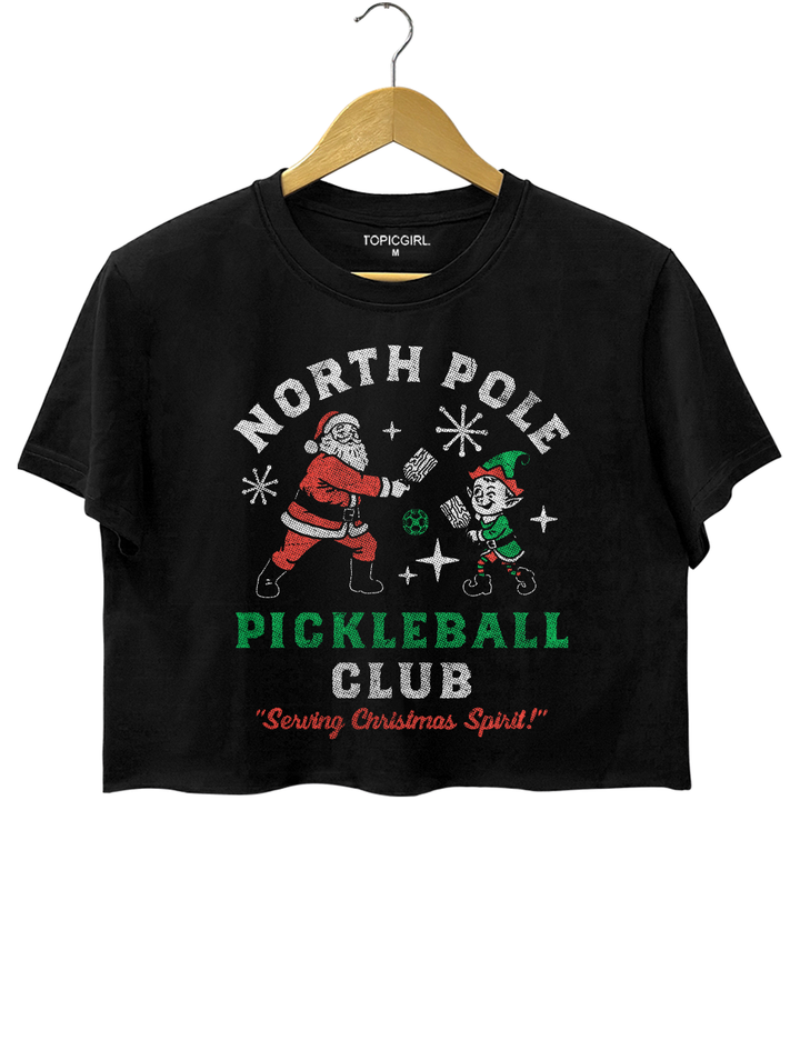 North Pole Pickleball Club Crop Top