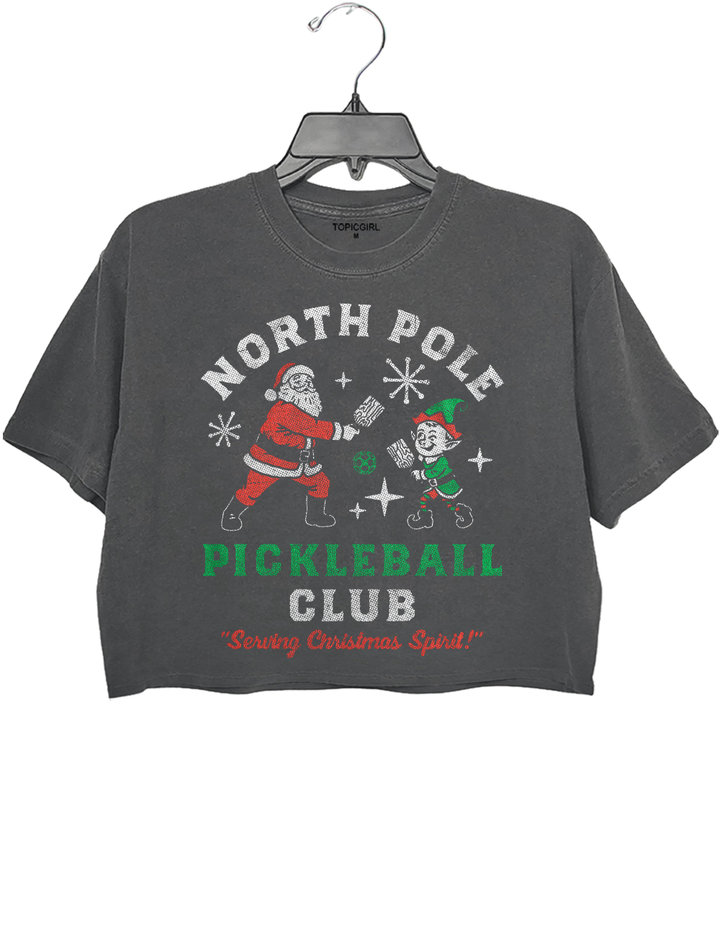 North Pole Pickleball Club Crop Top
