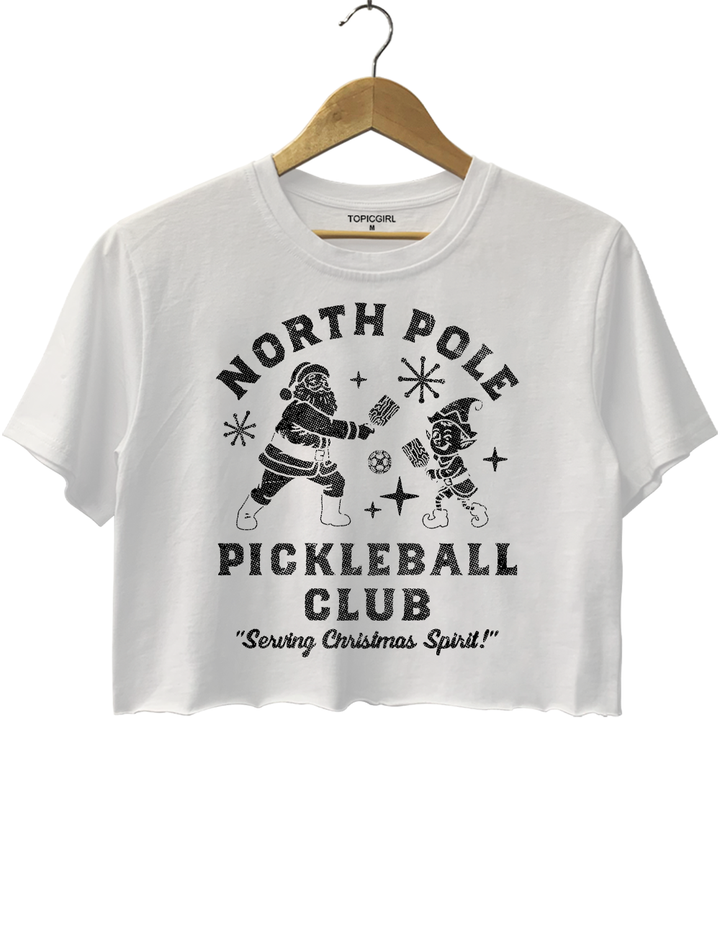 North Pole Pickleball Club Crop Top