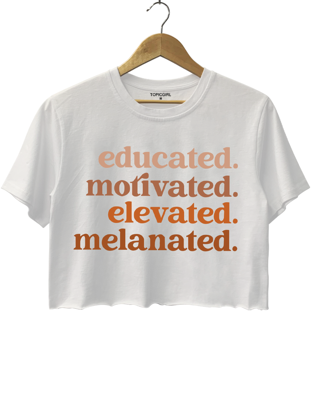 Educated Motivated Melanated Crop Top