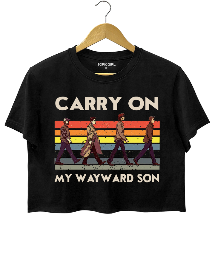 Supernatural Carry On My Wayward Son Crop Top
