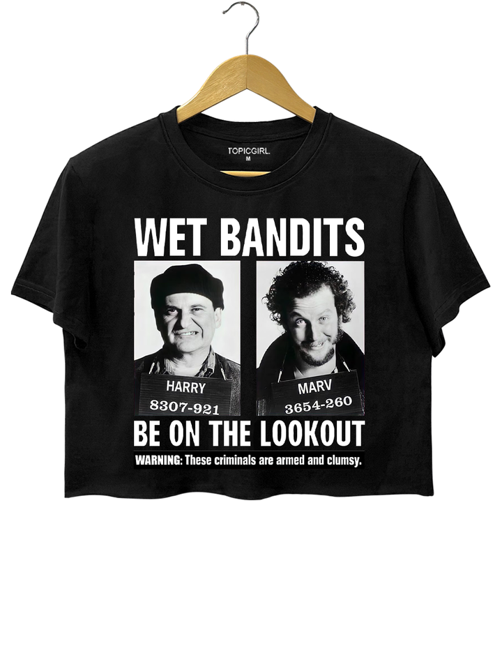 Wet Bandits Mugshot Crop Top