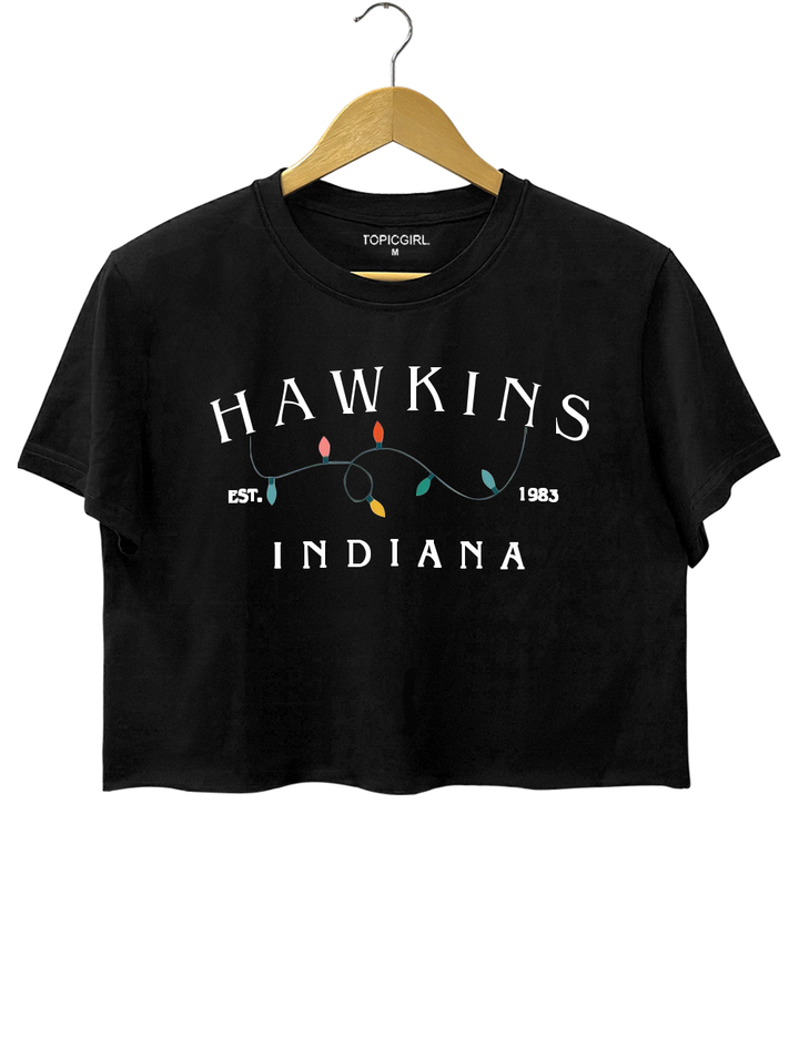 Stranger Things HAWKINS INDIANA Crop Top