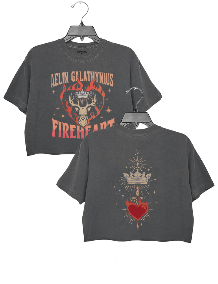 Aelin GalaThynius Fire Heart Crop Top