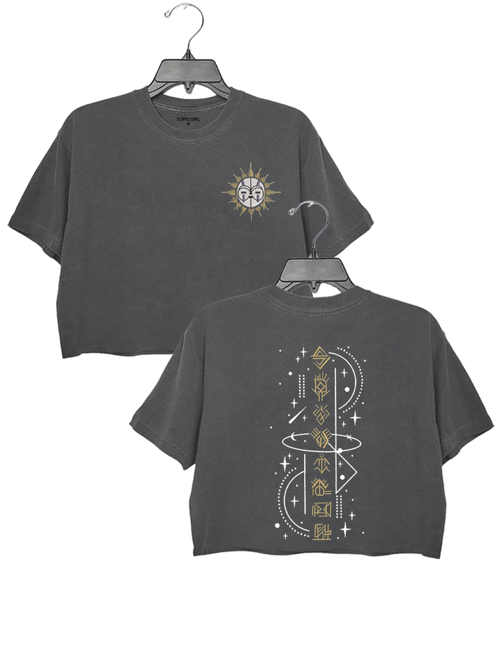 Embroidery Esquie Clair Obscur Expedition 33 Crop Top