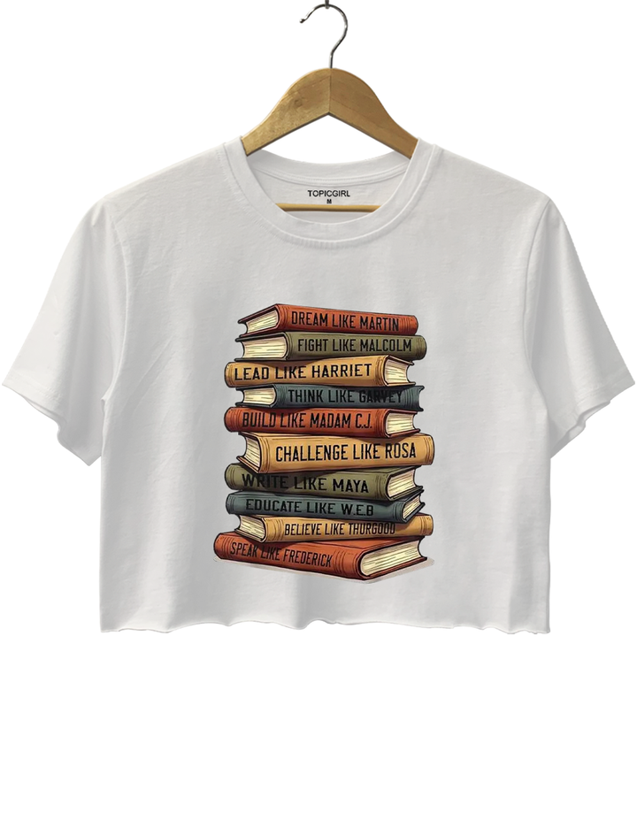 Black History Inspirational Books Crop Top
