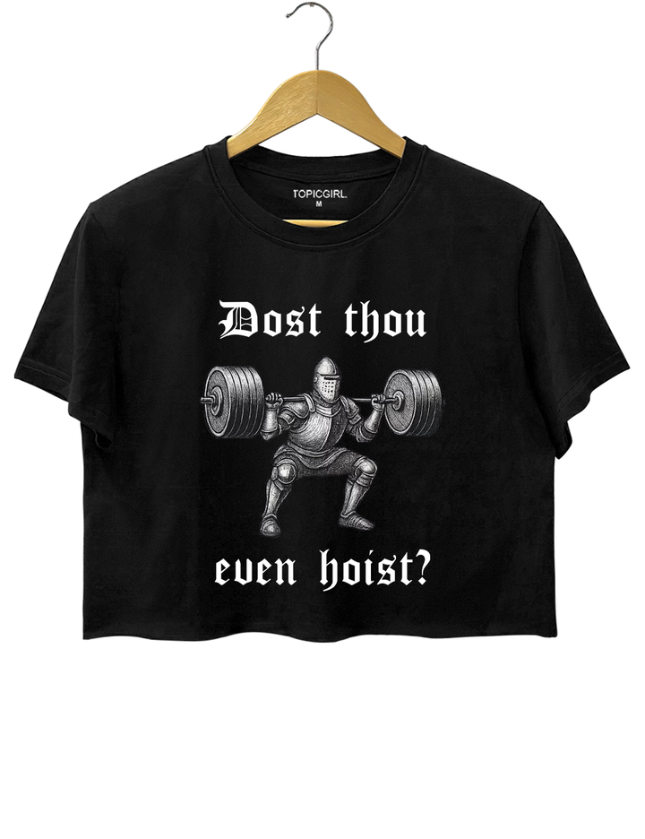 Medieval Gym Knight Weightlifting Crop Top