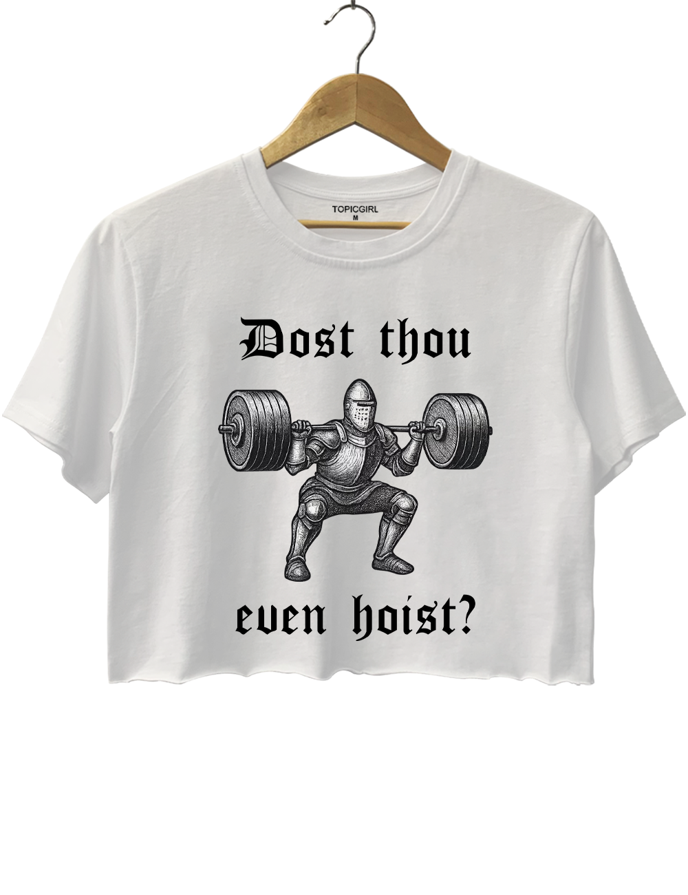 Medieval Gym Knight Weightlifting Crop Top