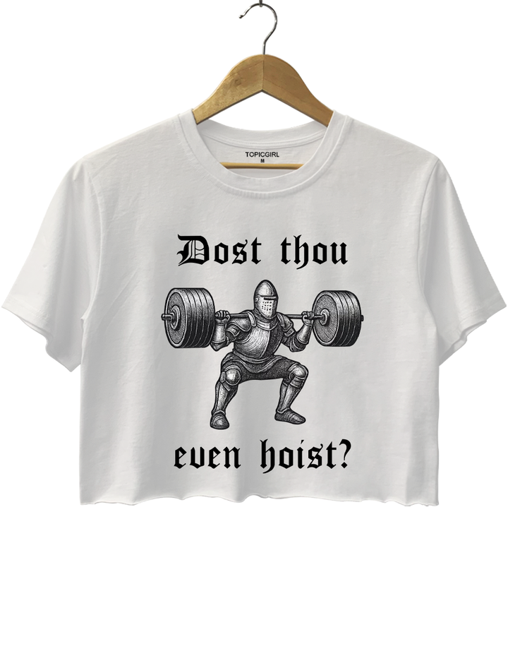 Medieval Gym Knight Weightlifting Crop Top