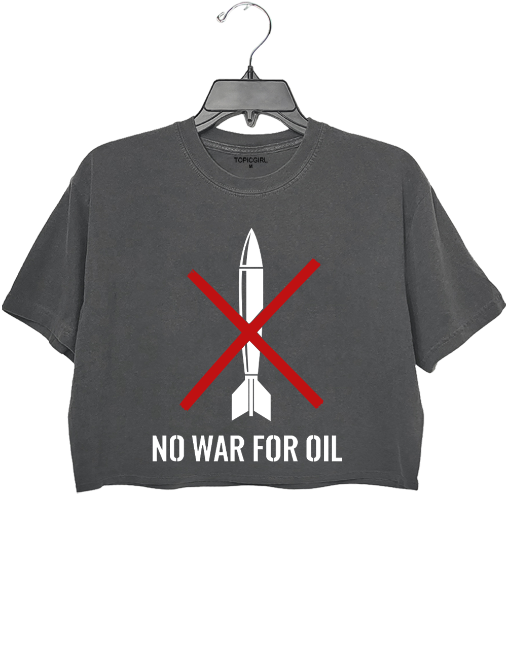 No War For Oil Crop Top