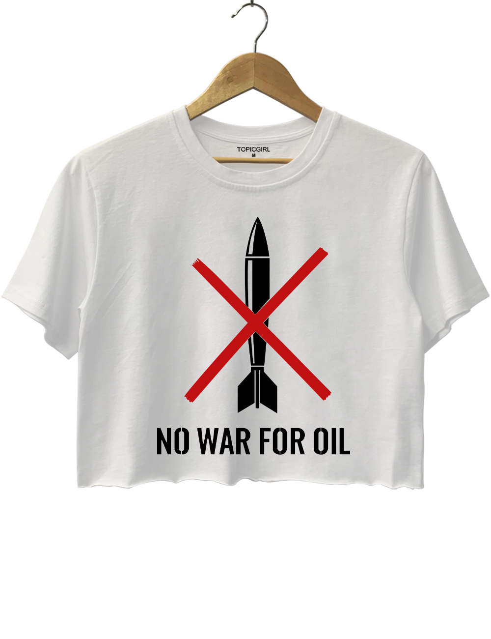 No War For Oil Crop Top