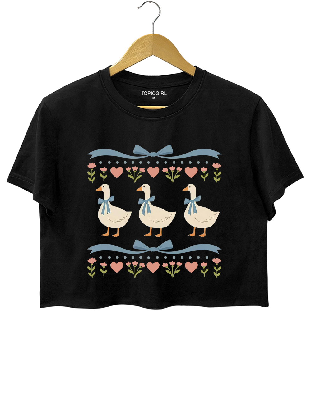Valentine's Day Goose Crop Top