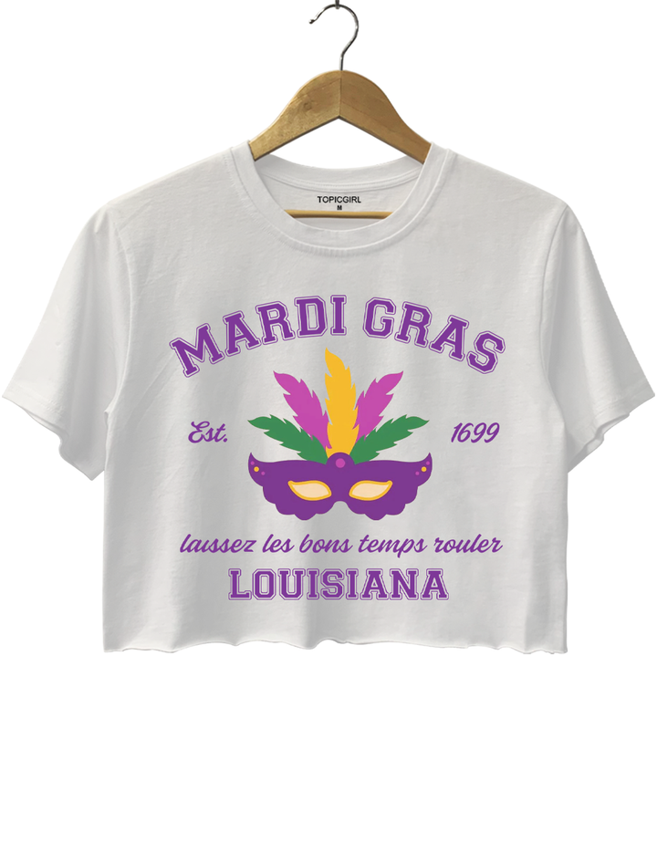 Mardi Gras Crop Top