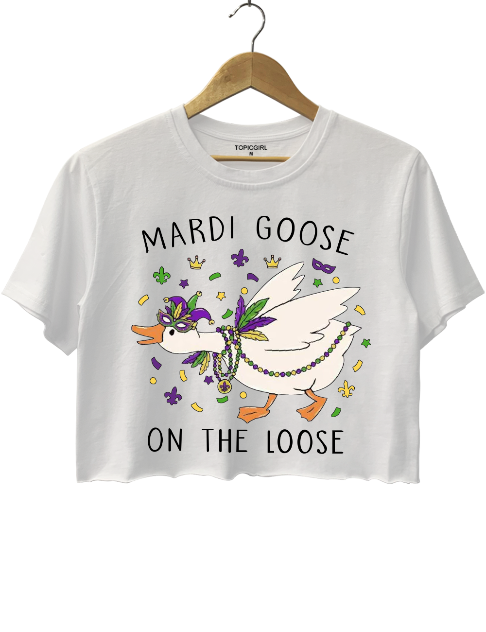 Mardi Goose On The Loose Crop Top