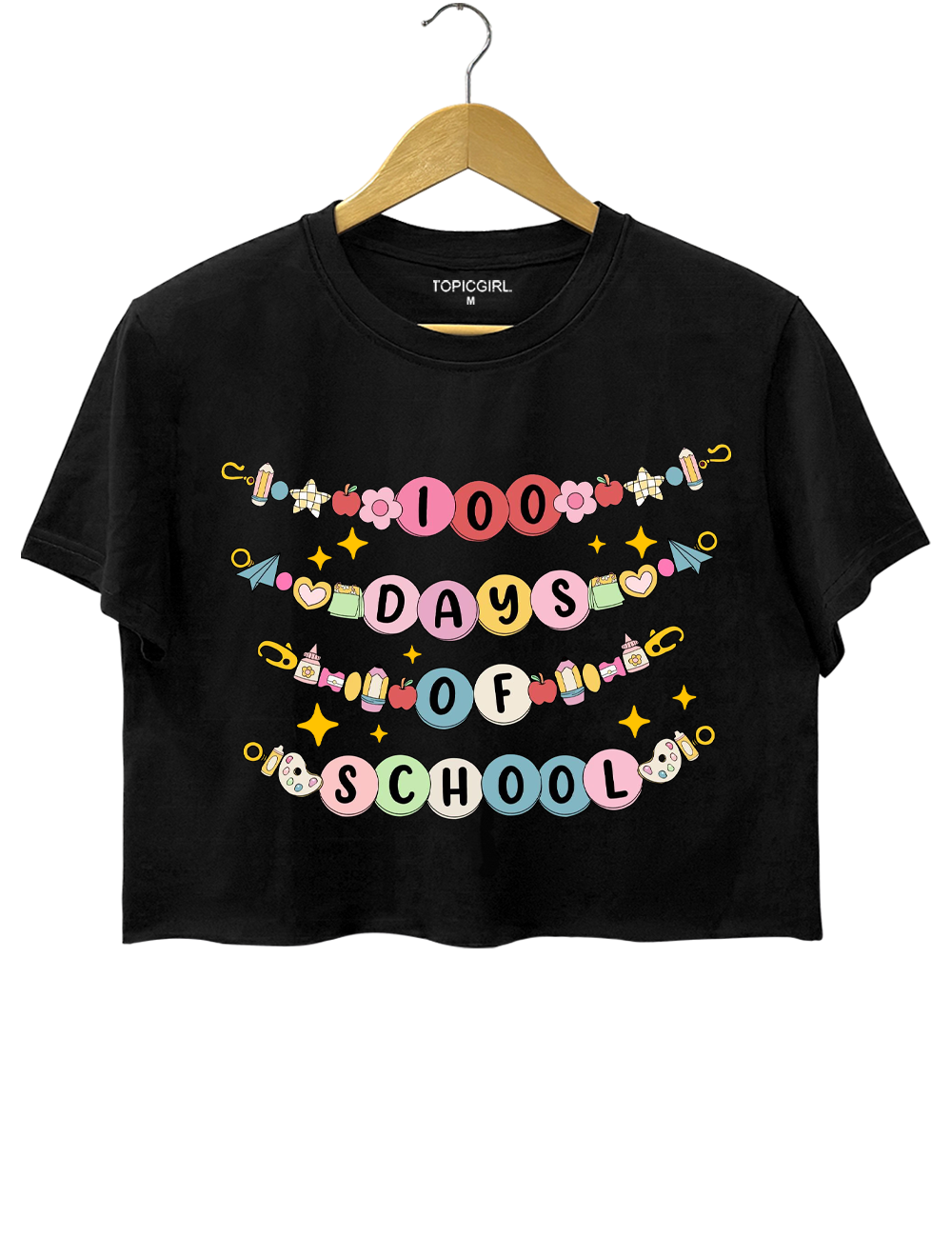 100 Days Of School Crop Top