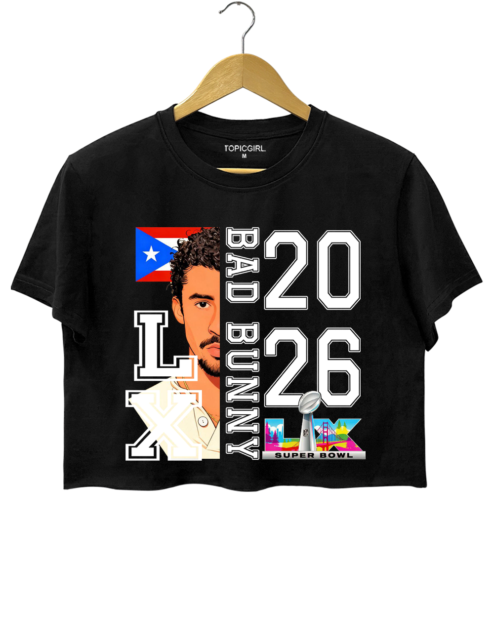 Super Bowl 2026 Benito Retro Football Halftime show Crop Top
