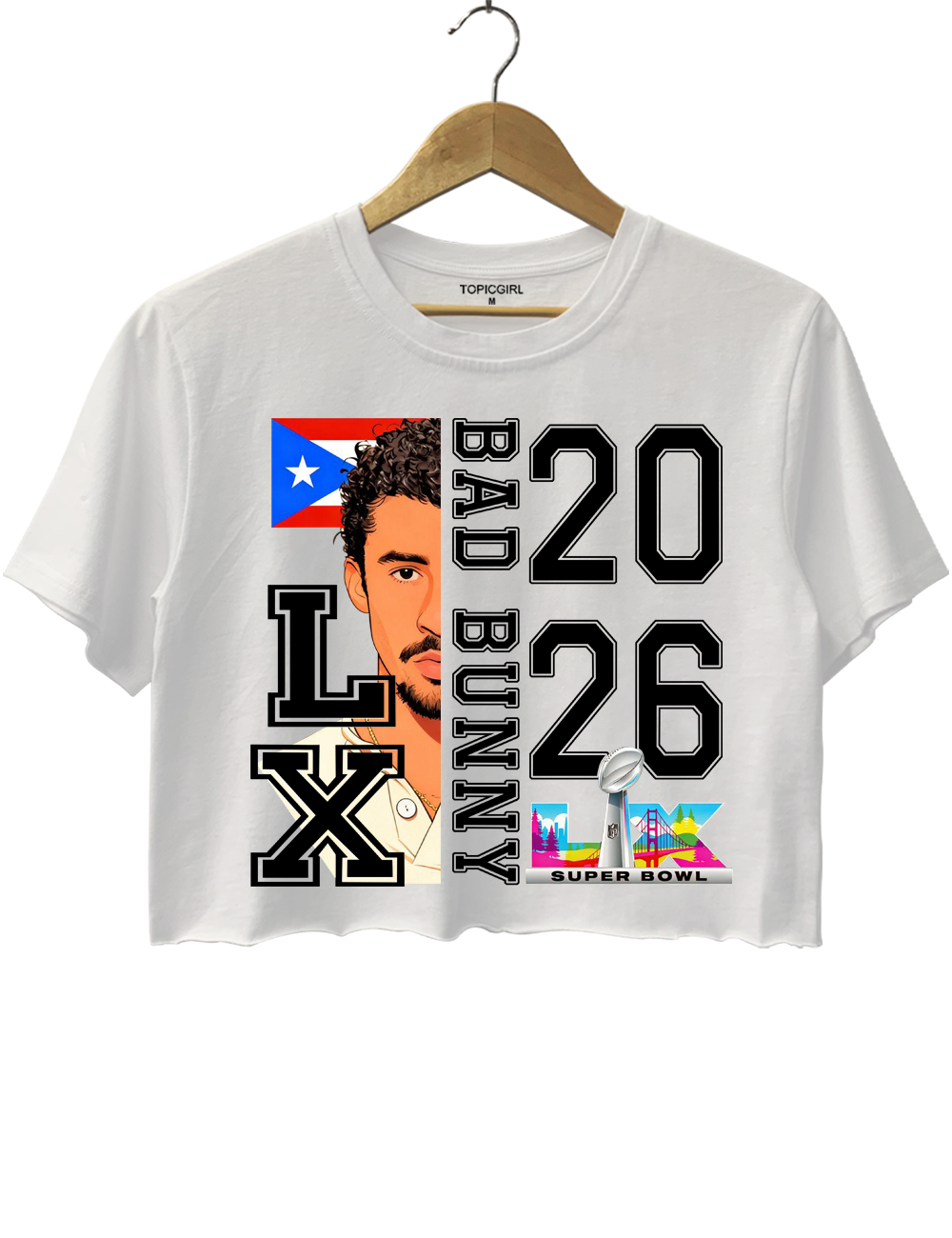 Super Bowl 2026 Benito Retro Football Halftime show Crop Top