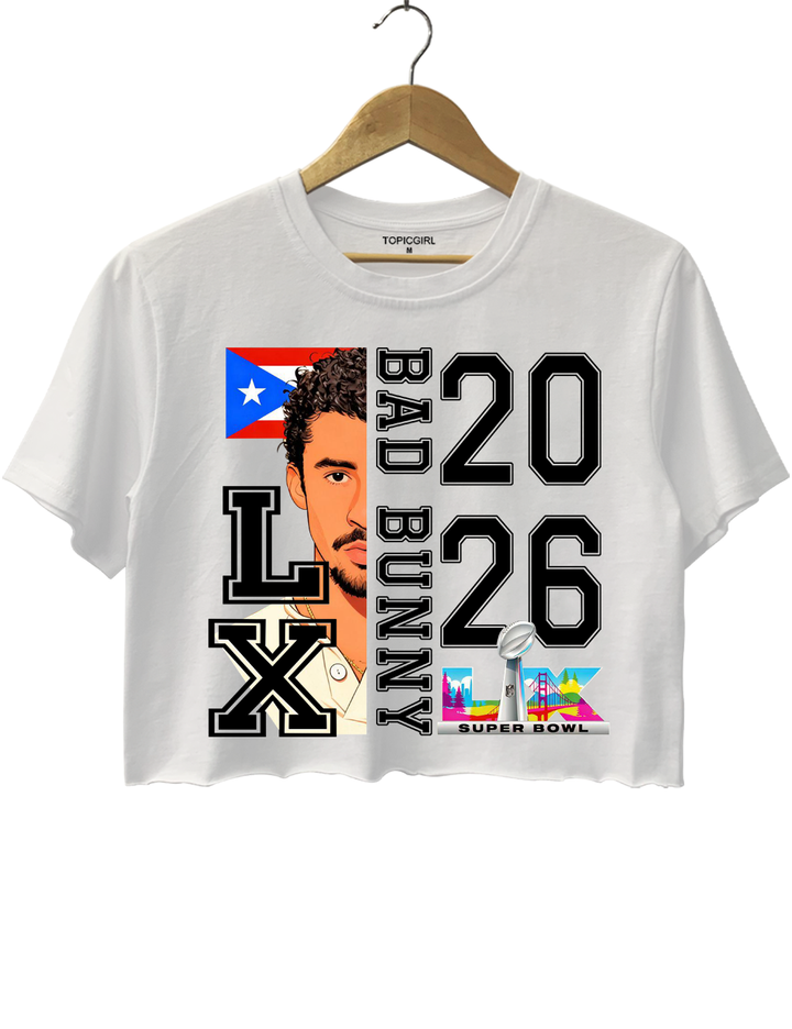 Super Bowl 2026 Benito Retro Football Halftime show Crop Top