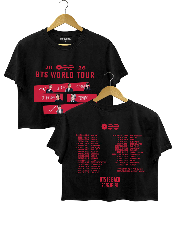 BTS Is Back BTS World Tour 2026 Crop Top