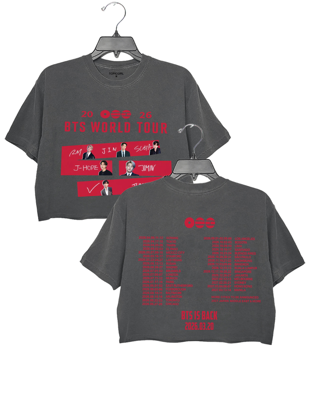 BTS Is Back BTS World Tour 2026 Crop Top