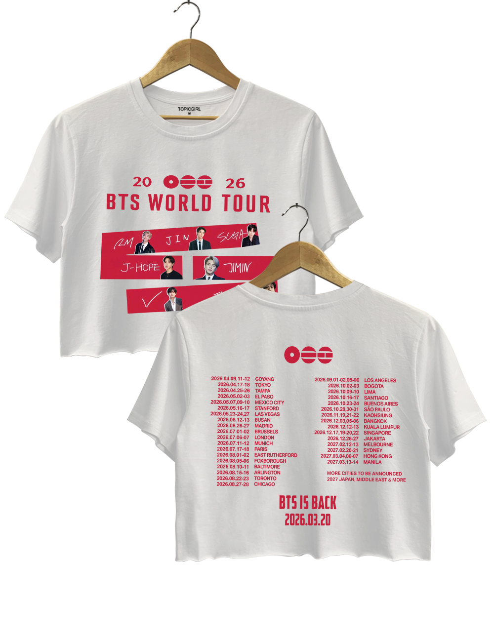 BTS Is Back BTS World Tour 2026 Crop Top