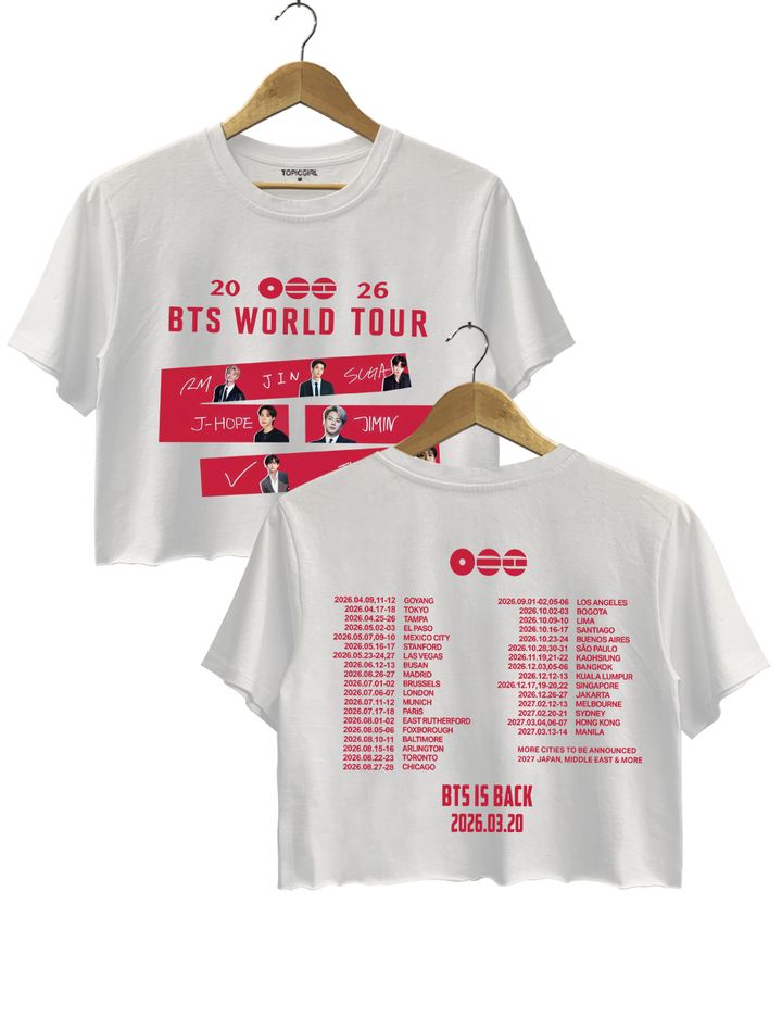 BTS Is Back BTS World Tour 2026 Crop Top