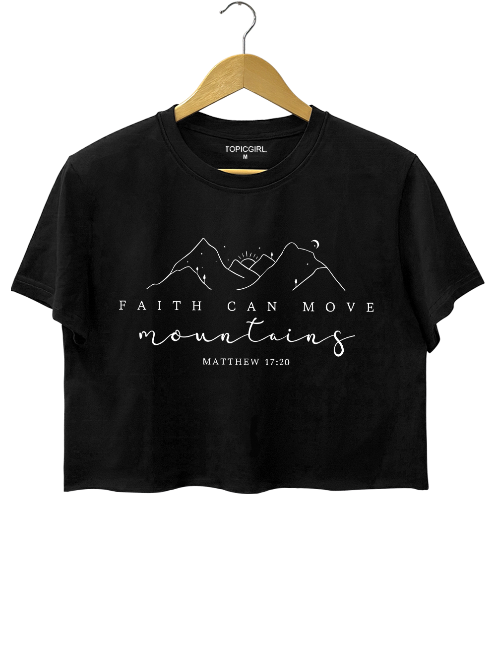 Faith Can Move Mountains Matthew 17：20 Crop Top