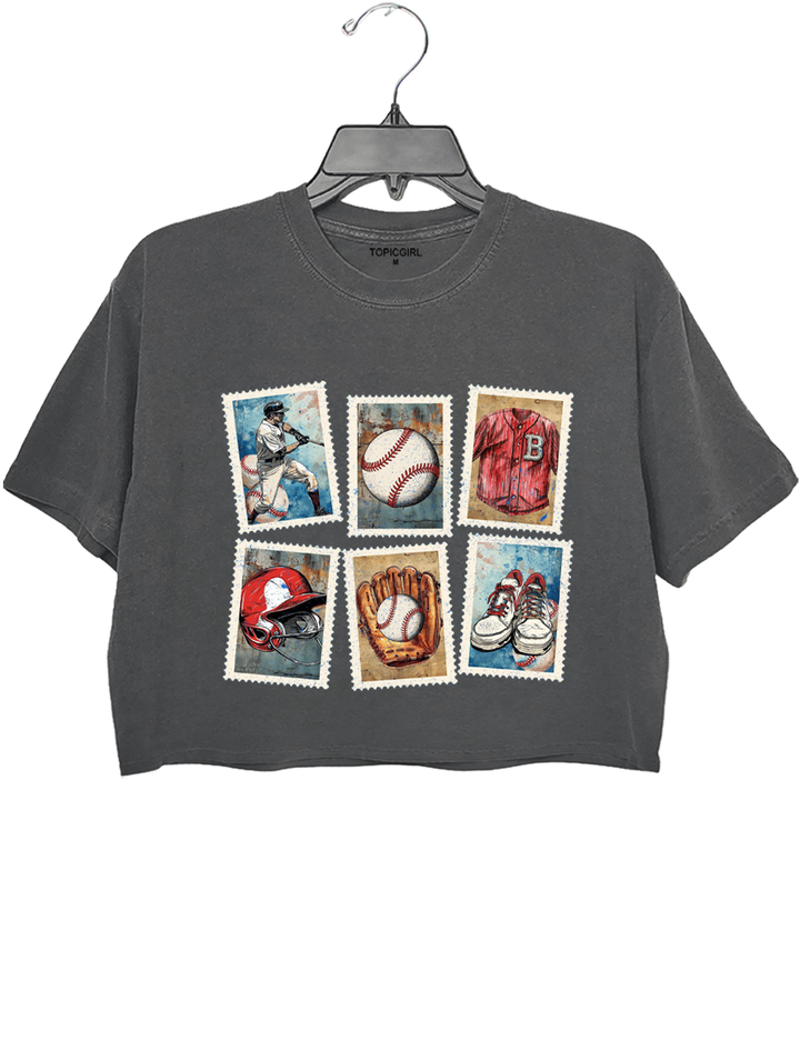 Baseball Photo Memories Crop Top