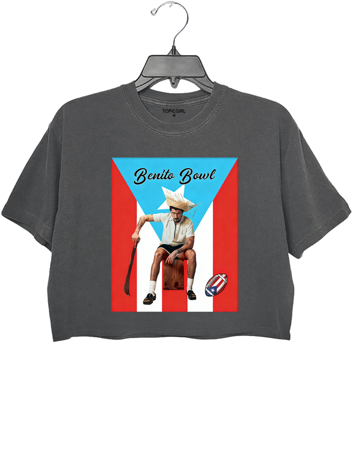 Benito Bowl Puerto Rico Flag Crop Top