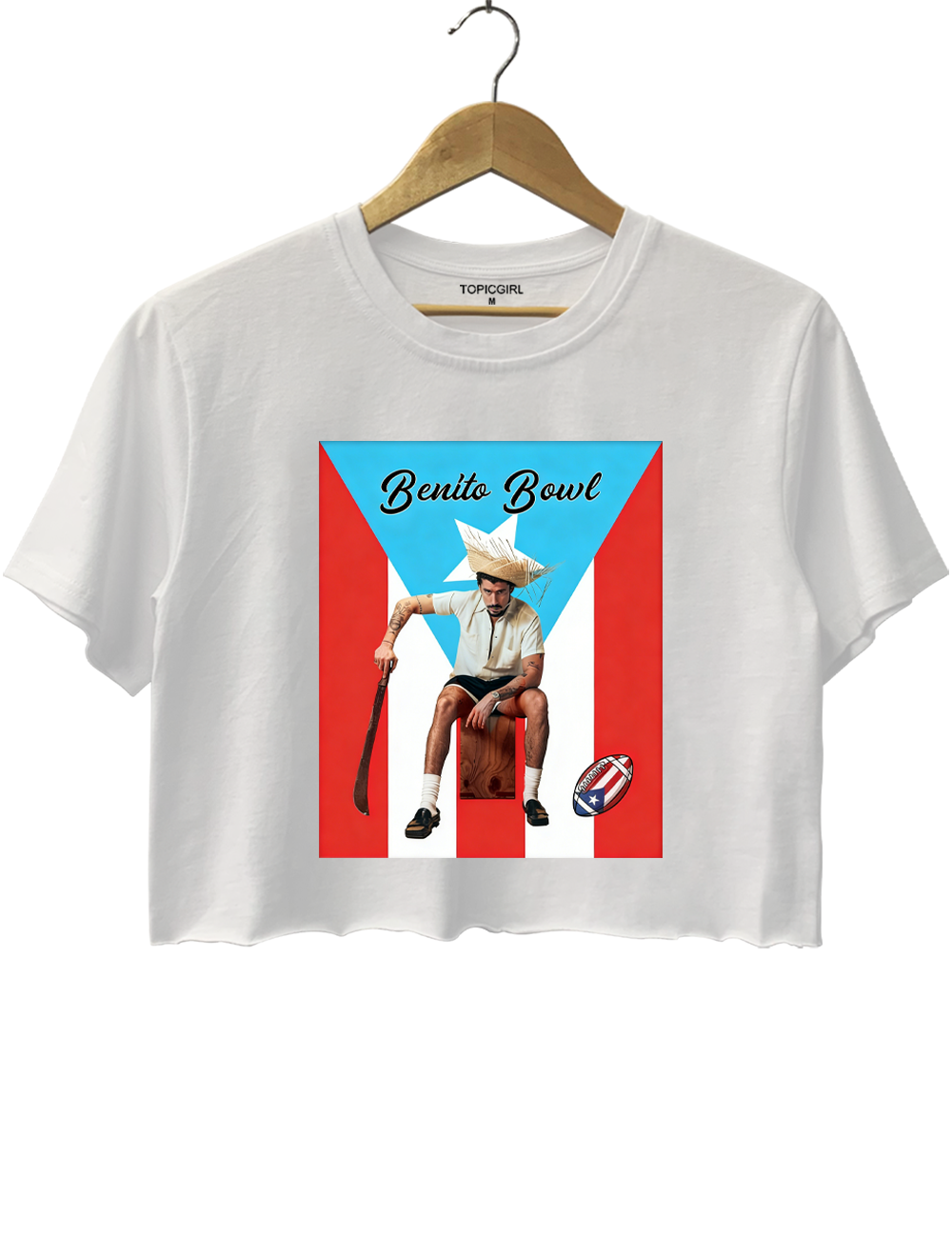 Benito Bowl Puerto Rico Flag Crop Top