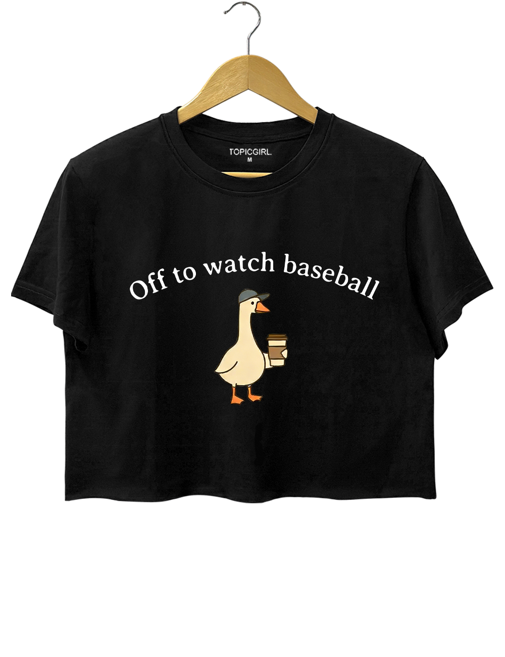 Off To Watch Baseball Crop Top
