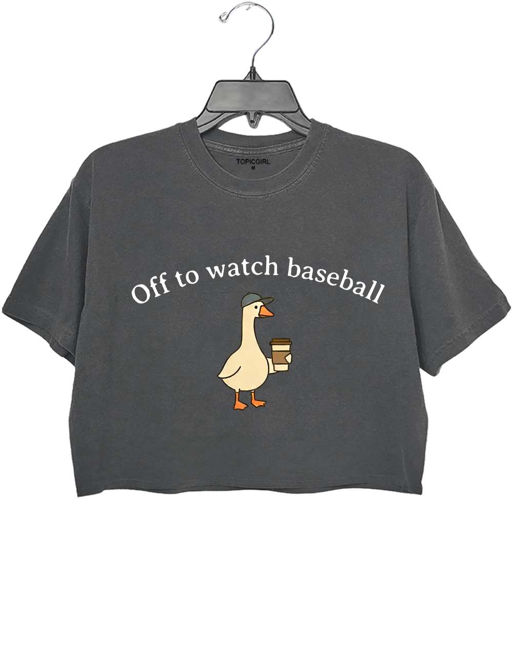 Off To Watch Baseball Crop Top