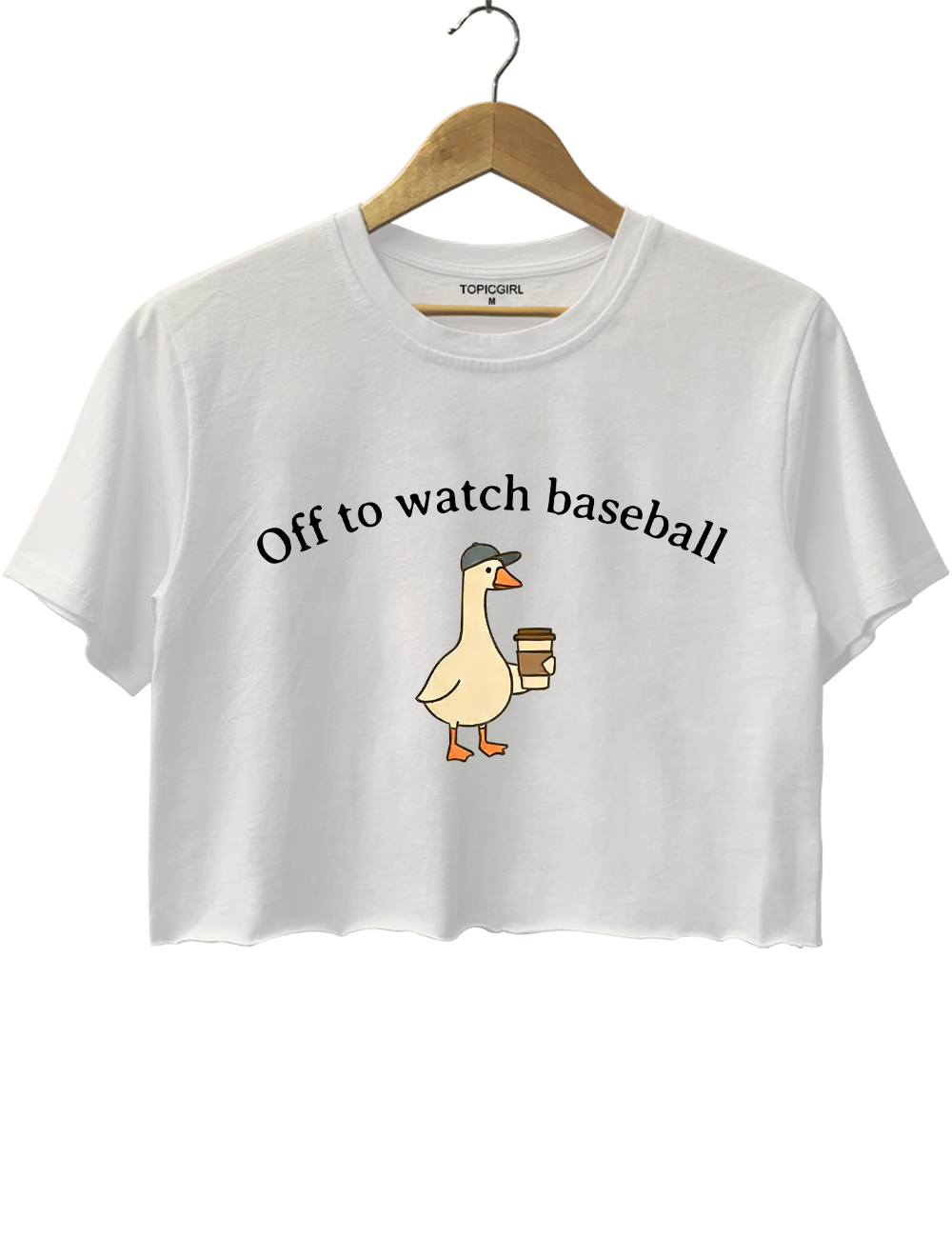 Off To Watch Baseball Crop Top