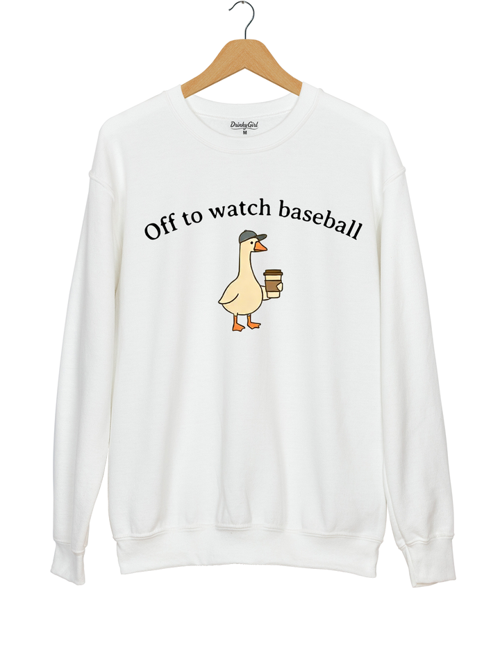 Off To Watch Baseball Sweatshirt