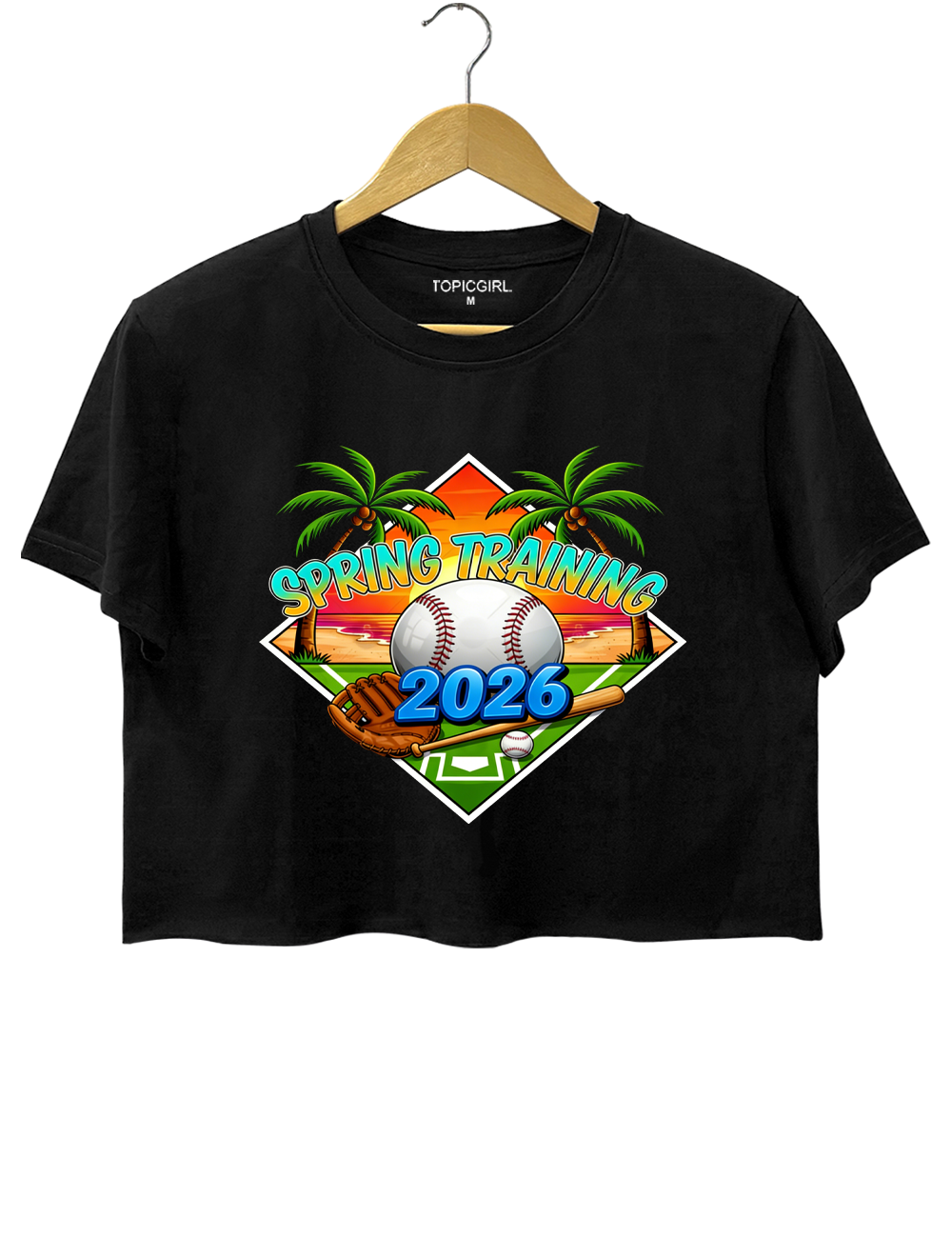 Baseball Spring Training Crop Top