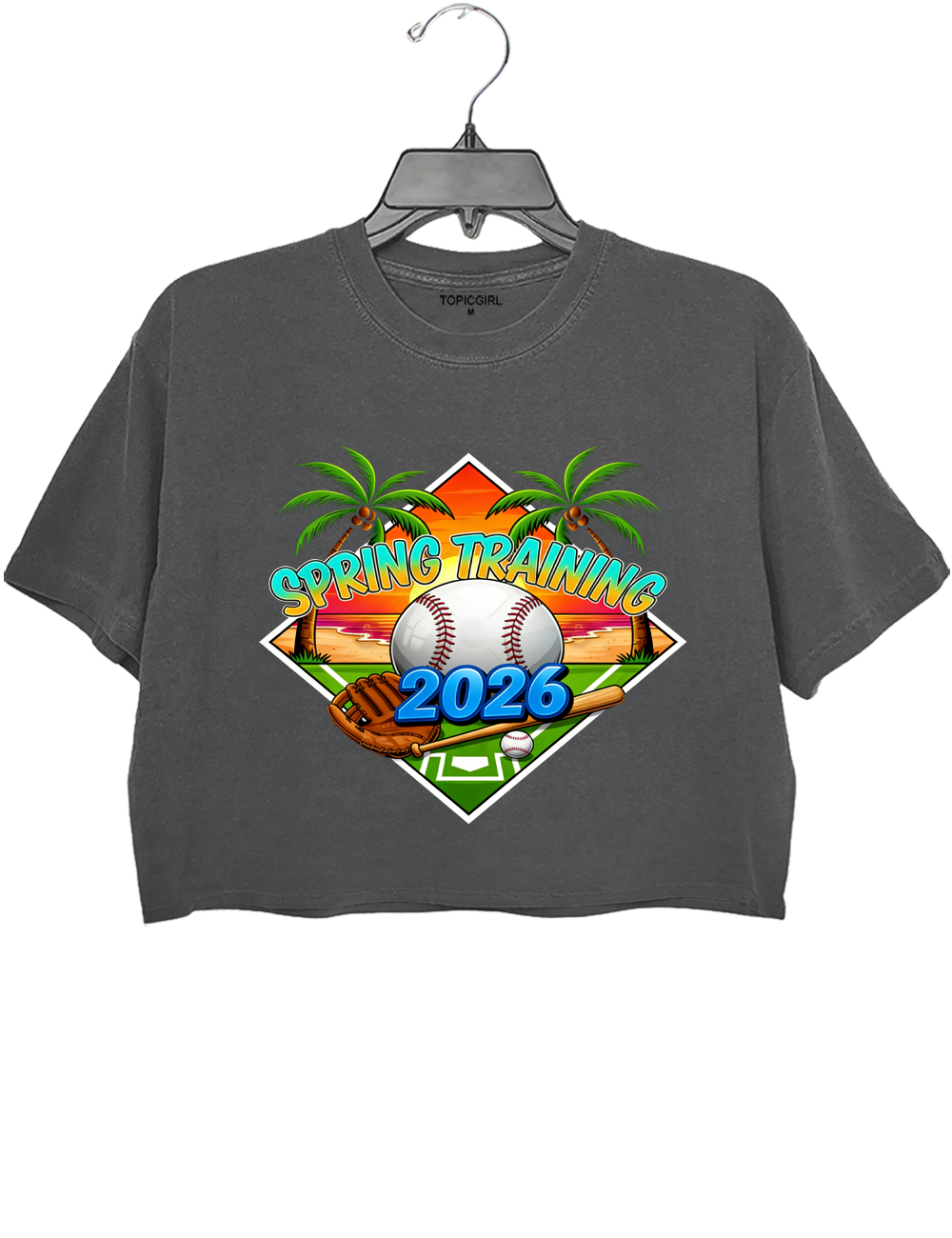 Baseball Spring Training Crop Top