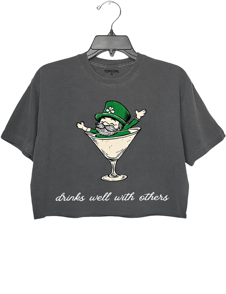 Drinks Well With Others Crop Top