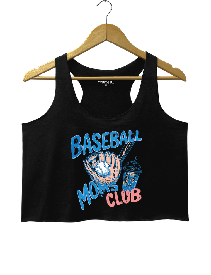 Baseball Moms Club Crop Tank Top