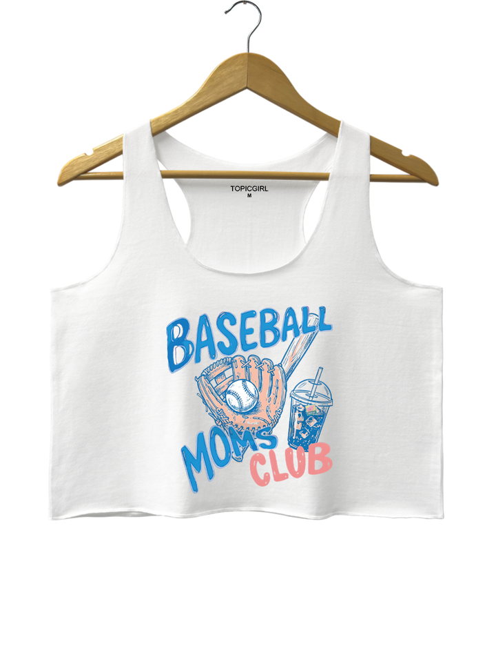Baseball Moms Club Crop Tank Top