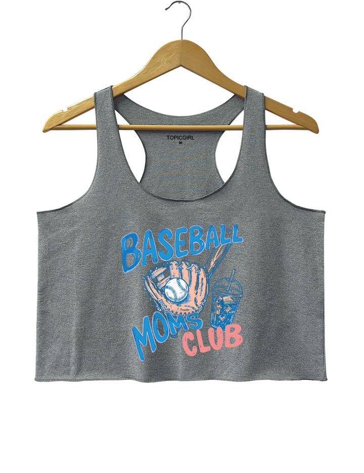 Baseball Moms Club Crop Tank Top