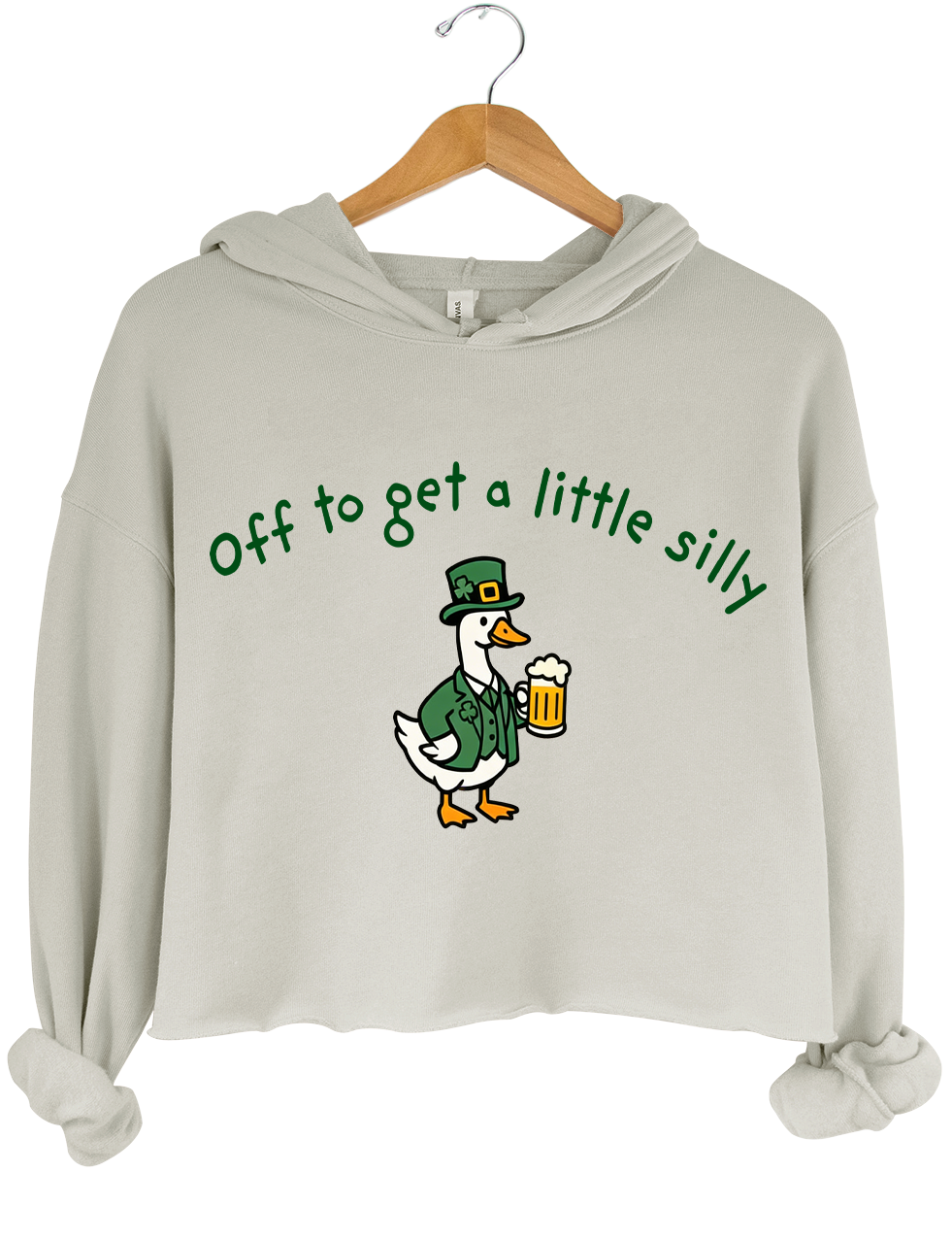 Off To Get A Little Silly Crop Hoodie